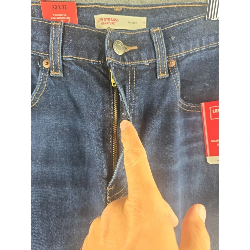 Levi Strauss Signature‎ Jeans Men's Size 30x32 Blue Relaxed Fit NWT Workwear